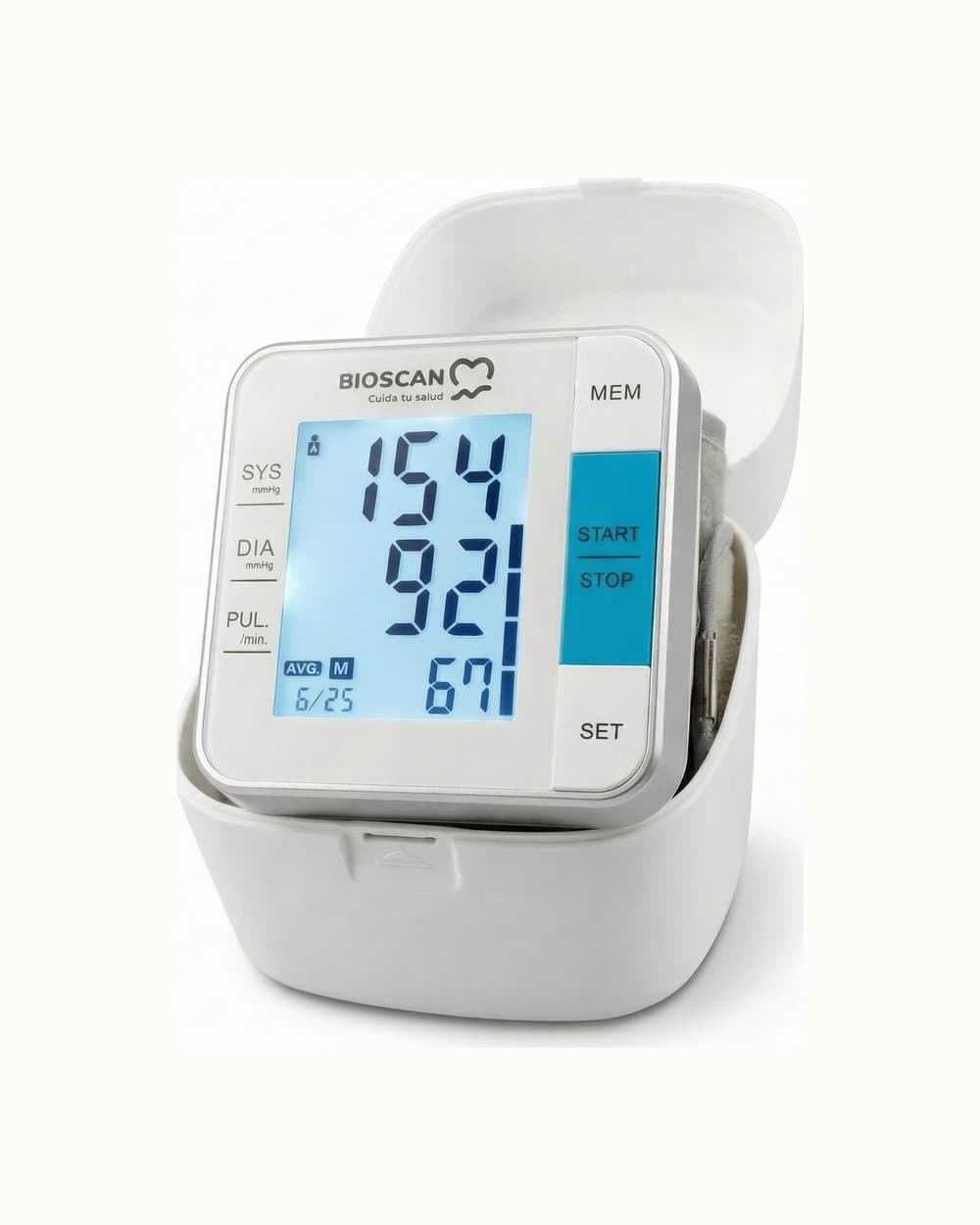 Tensiómetro digital automático BIOSCAN W02 (muñeca) con aprobación FDA y CE